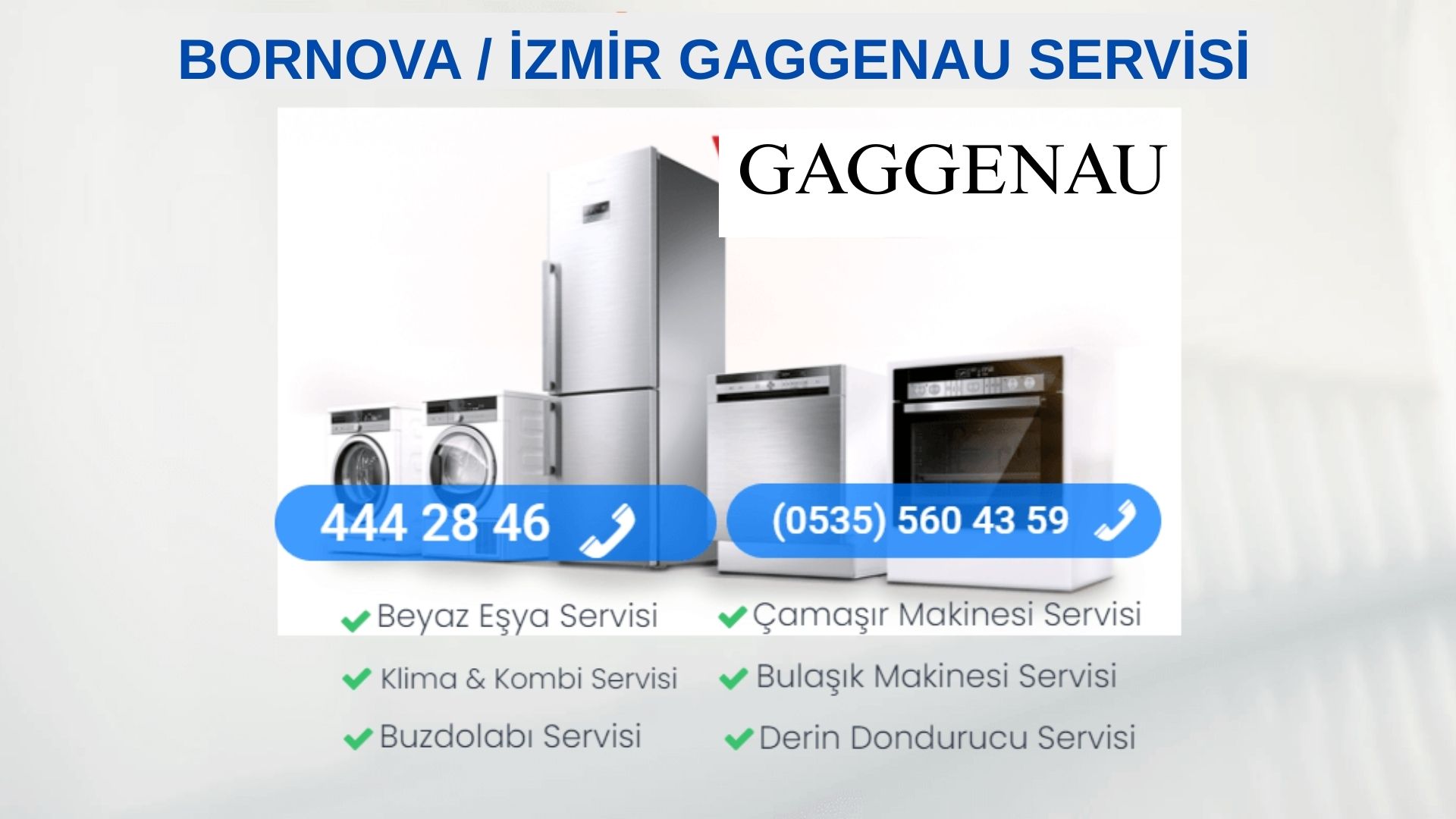 Bornova Gaggenau Beyaz Eşya Tamircisi