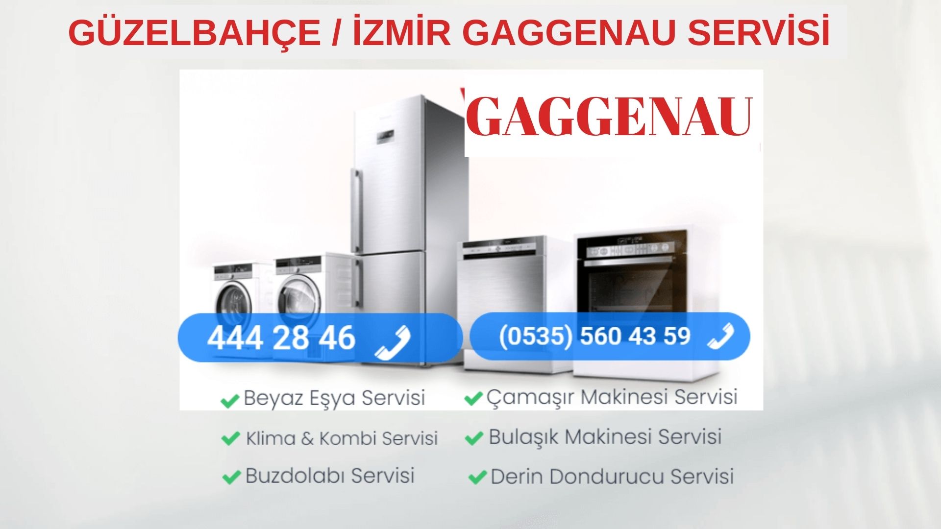 Güzelbahçe Gaggenau Buzdolabı Servisi