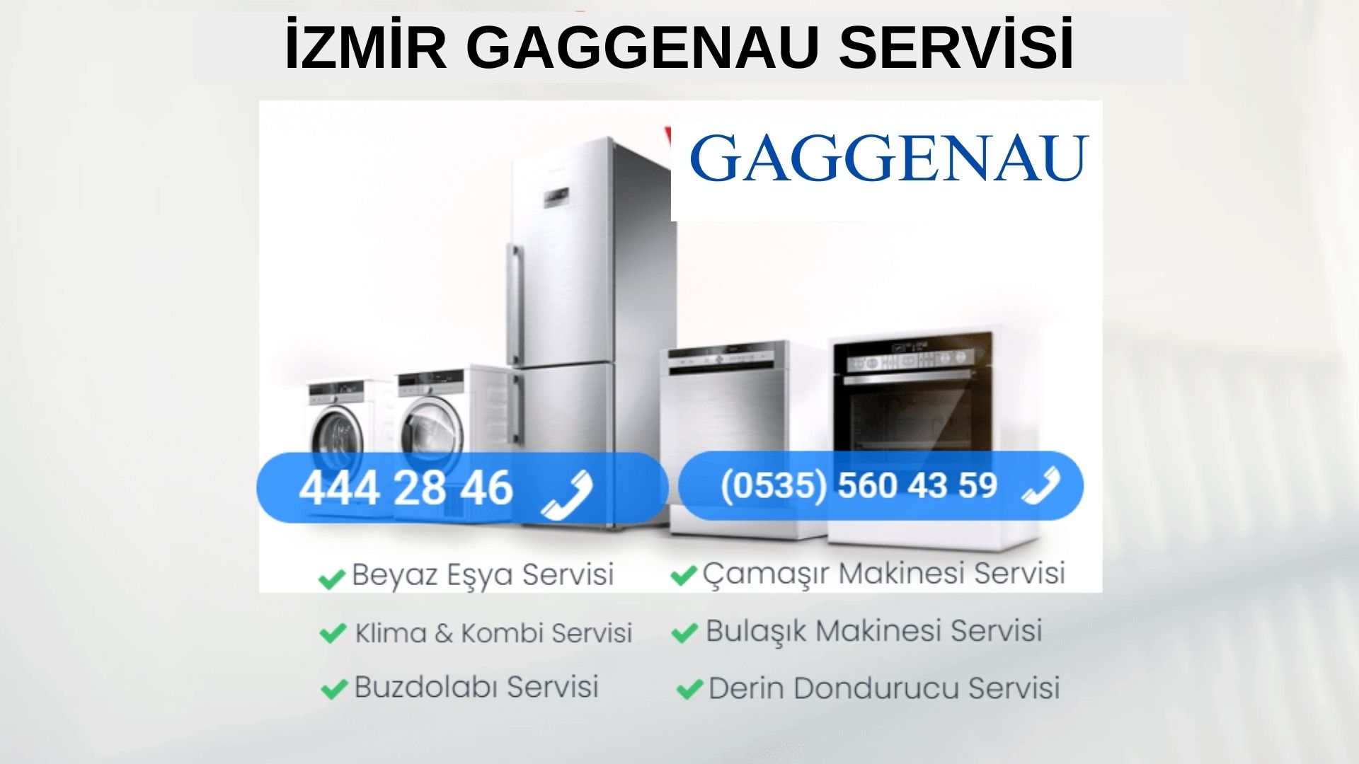 İzmir Gaggenau Beyaz Eşya Tamircisi