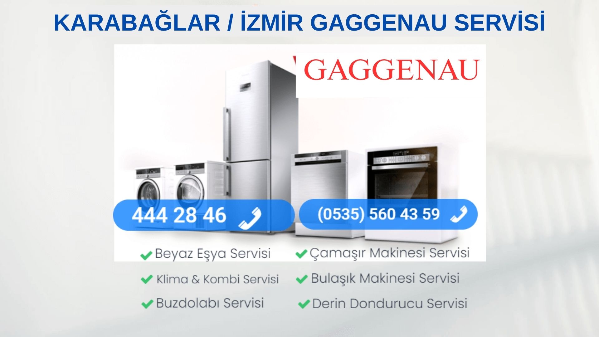 Karabağlar Gaggenau Beyaz Eşya Tamircisi