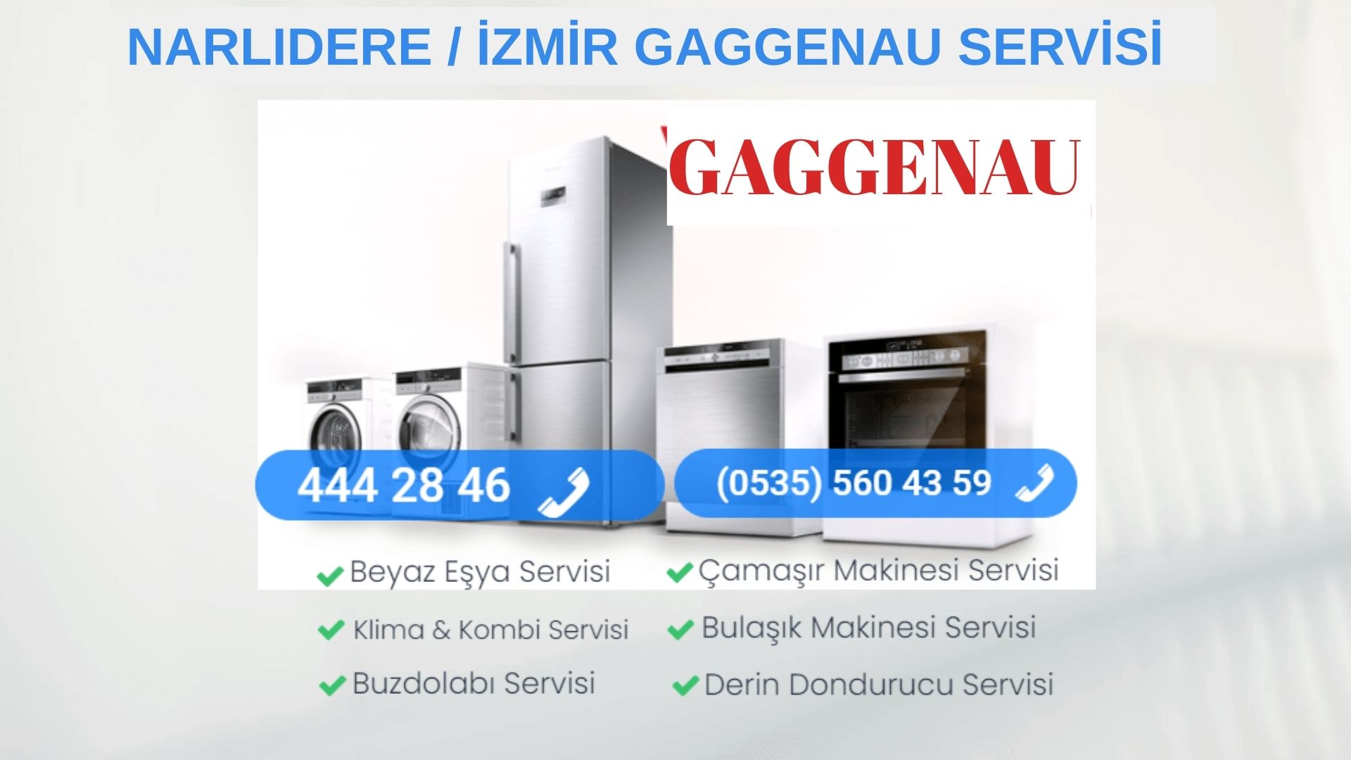 Narlıdere Gaggenau Beyaz Eşya Tamircisi