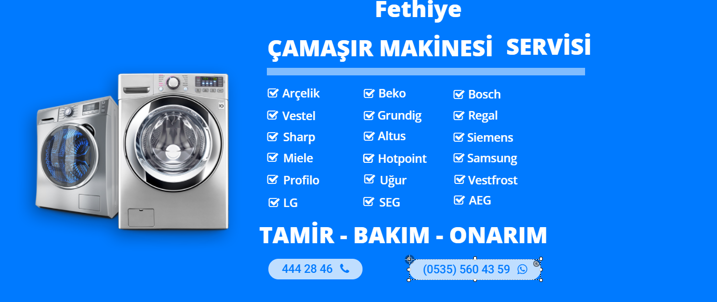 Fethiye Çamaşır Makinesi Servisi